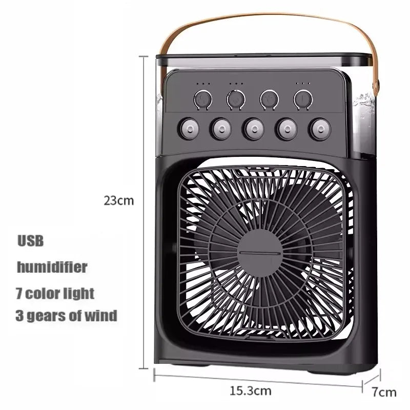 Hot 3 In 1 Fan AIr Conditioner Household Small Air Cooler LED Night Light Portable Humidifier Air Adjustment Fan Office Home Fan