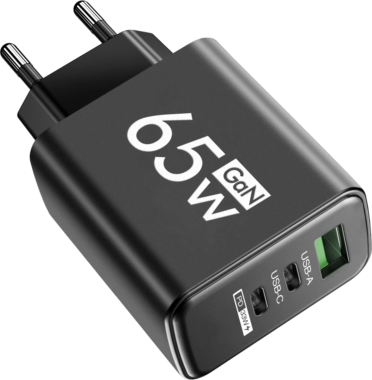 GaN 65W Type C PD Charger 3 Ports USB Fast Charging Cellphone Adapter Quick Charger 3.0 For iPhone 15 14 Xiaomi Samsung Huawei