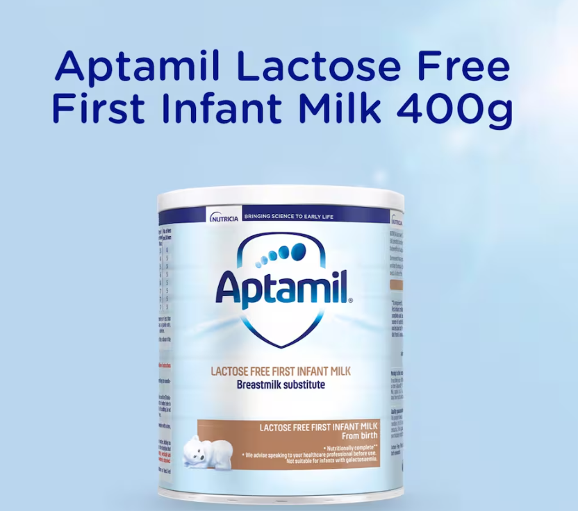Aptamil Lactose Free Baby Milk Formula Powder from Birth 400g X3