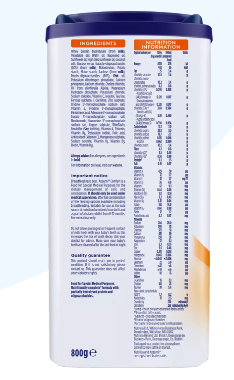 Aptamil® Comfort Formula 800g X 4
