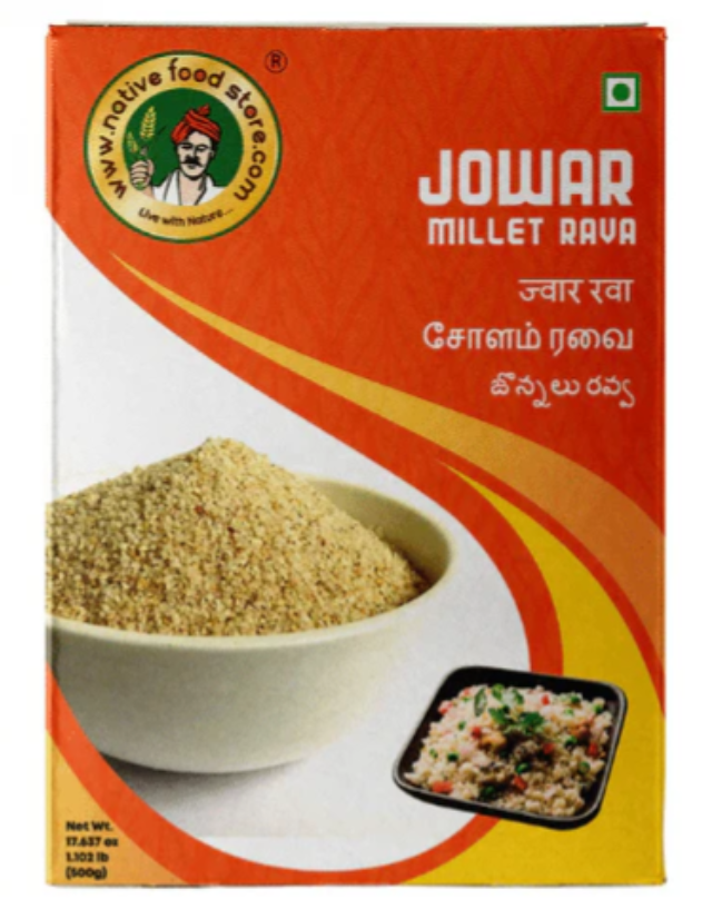 NATIVE FOOD STORE MILLET RAVA 500G - CHOLAM (JOWAR - SORGHUM)