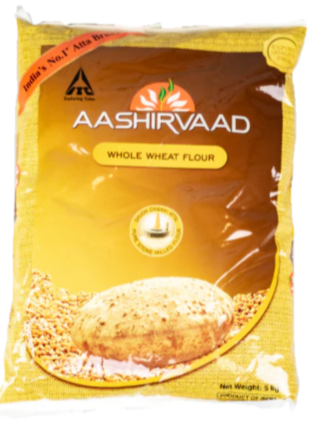 AASHIRVAAD WHOLE WHEAT FLOUR (CHAKKI ATTA) - 5KG - HYPERMALL