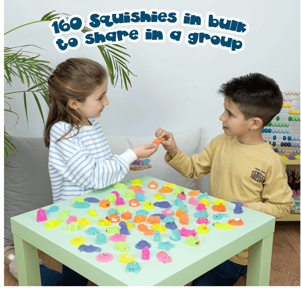 MONKY 80 Mochi Squishy Toys (Glow-in-the-Dark |