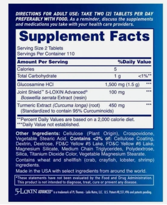 Osteo Bi-Flex Joint Health Triple Strength + Turmeric 220 Ct UK