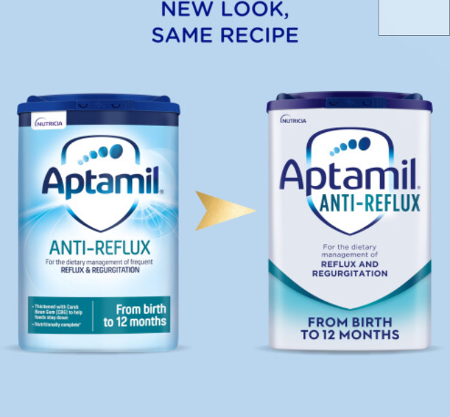 Aptamil Anti-Reflux Baby Milk Powder Formula, from Birth, 800g (Pack of 4)