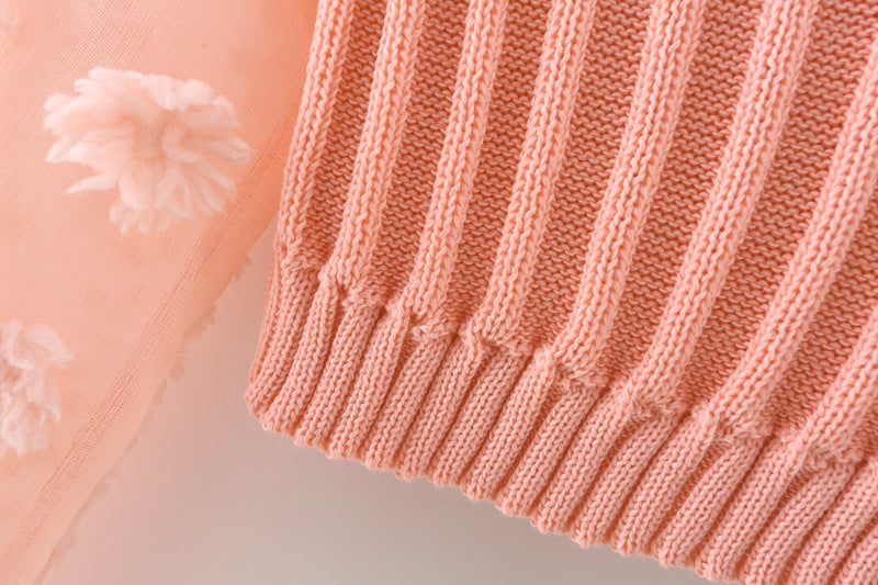 Half High Neck Ball Ball Chiffon Sleeve Top