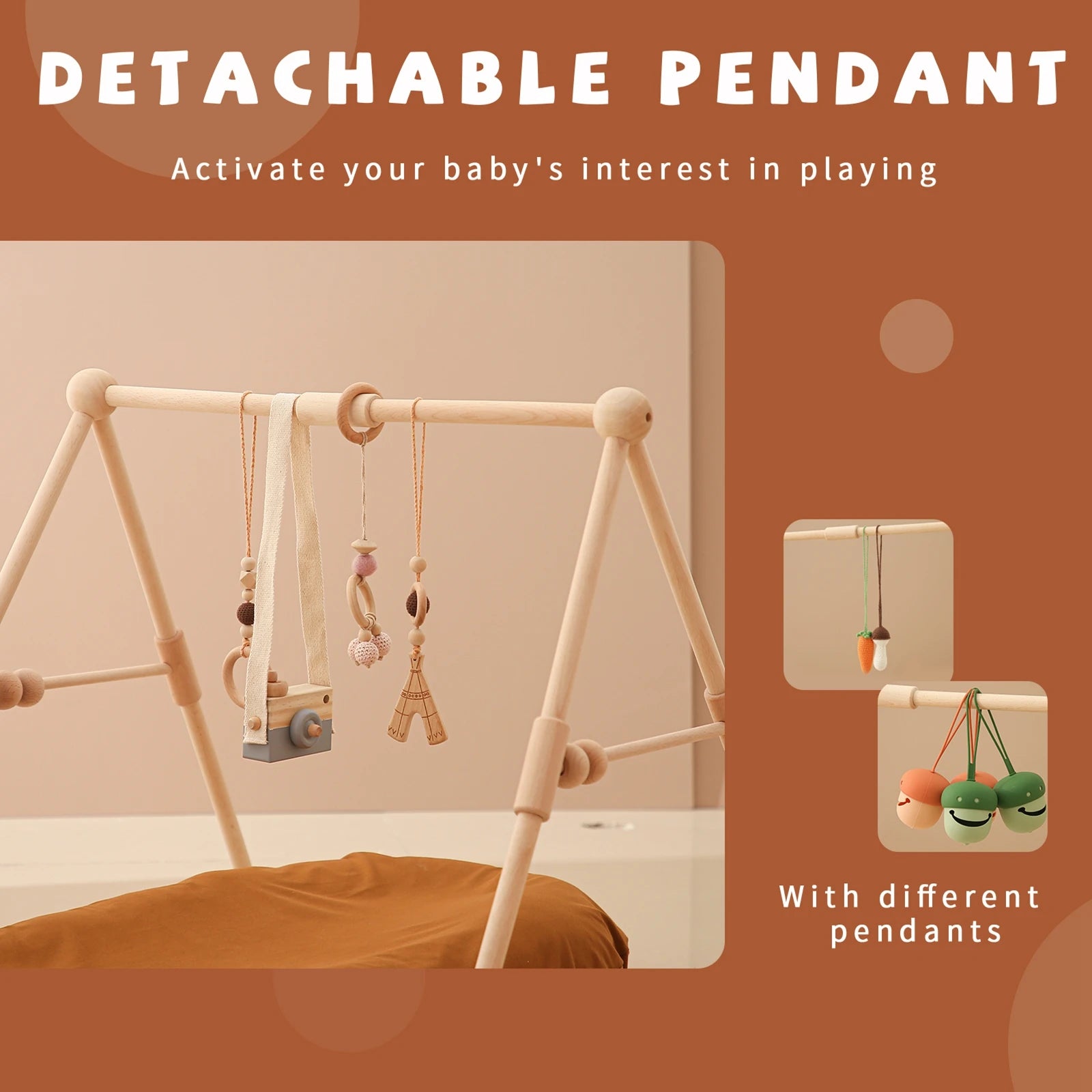 Wooden Baby Play Gym - HYPERMALL