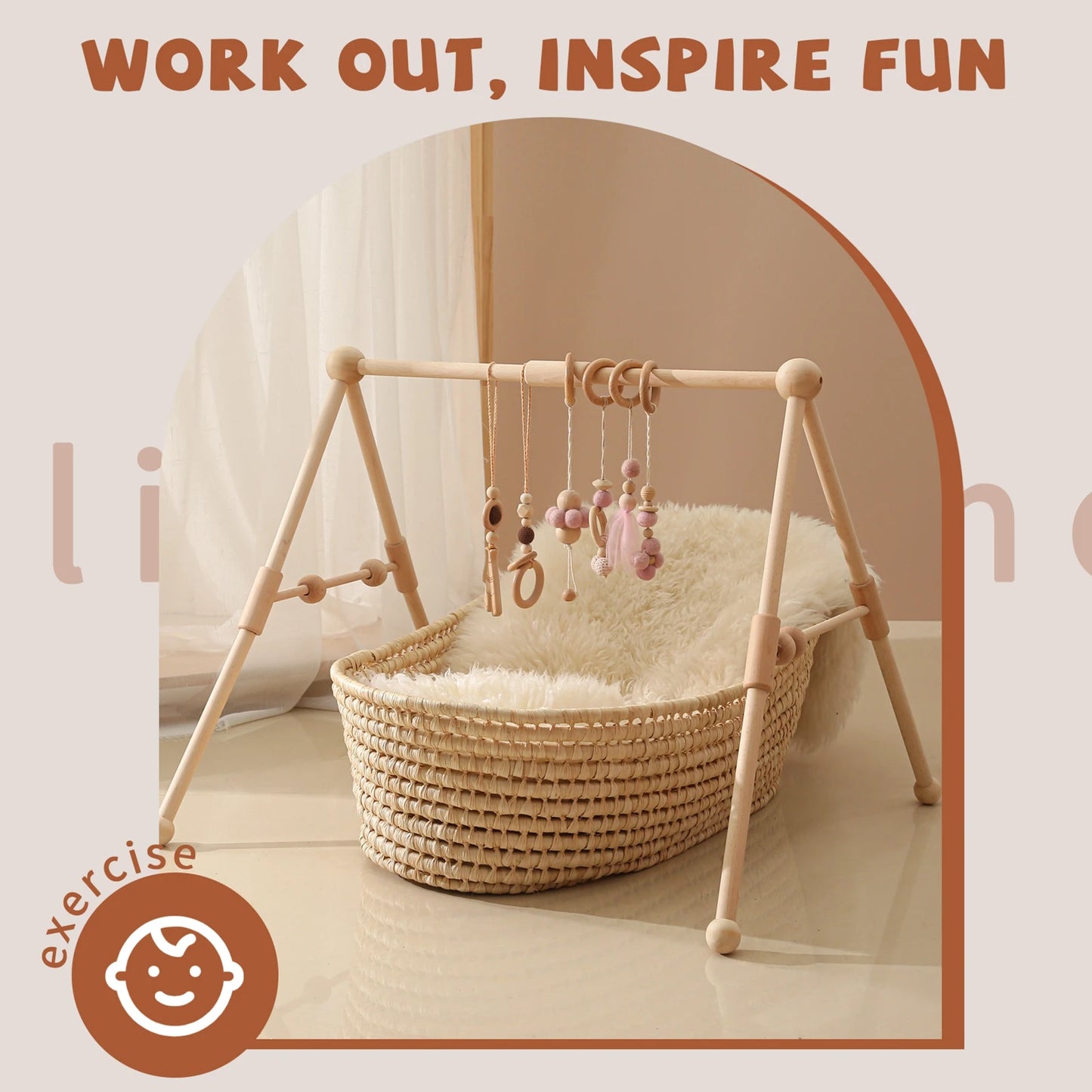Wooden Baby Play Gym - HYPERMALL