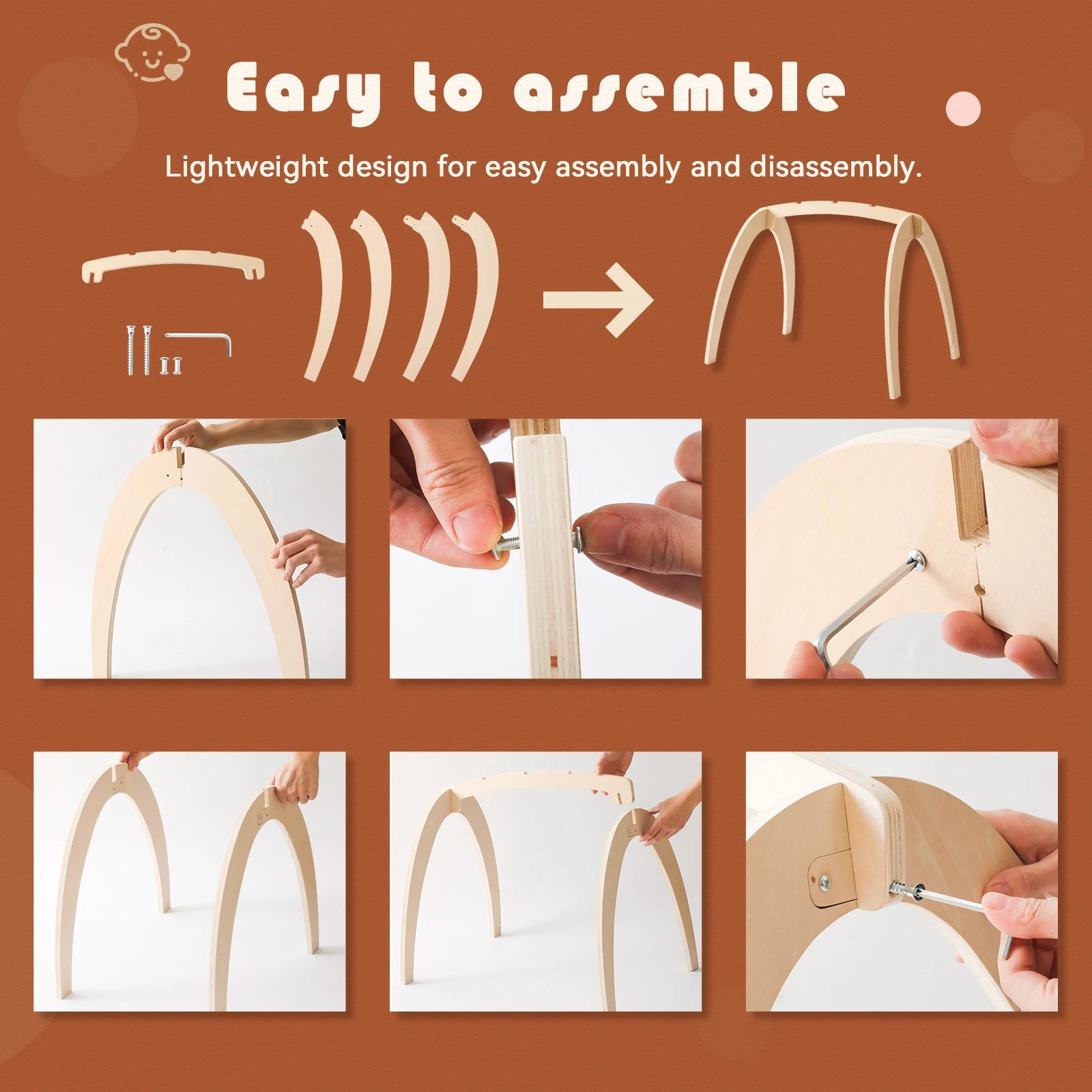 Wooden Baby Play Gym - HYPERMALL