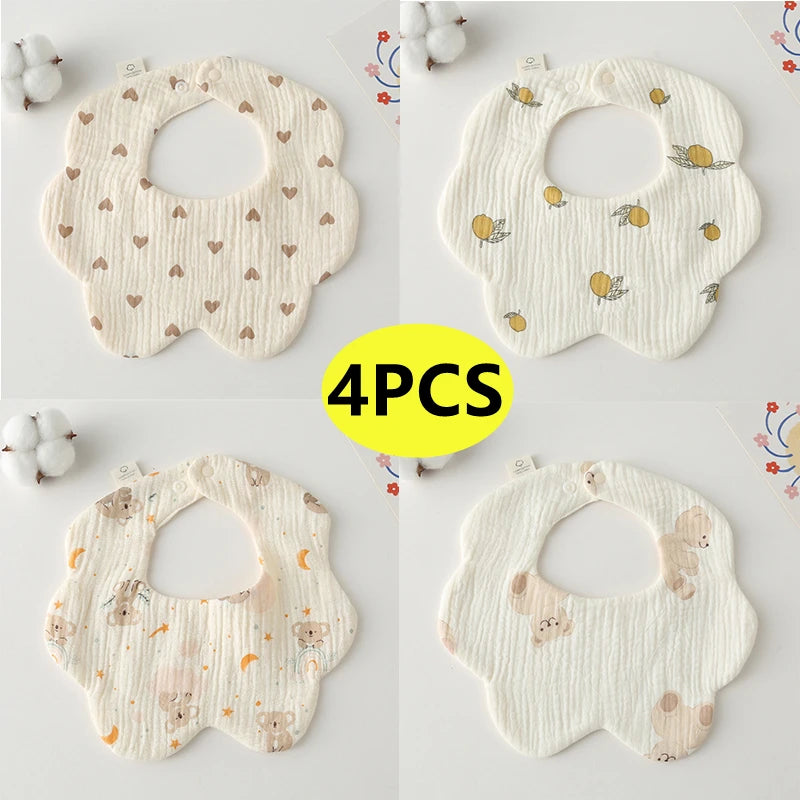 Cotton Baby Bib & Burp Cloth Set - HYPERMALL