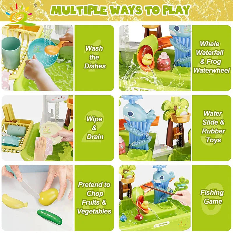Kids Electric Kitchen Sink Playset - HYPERMALL