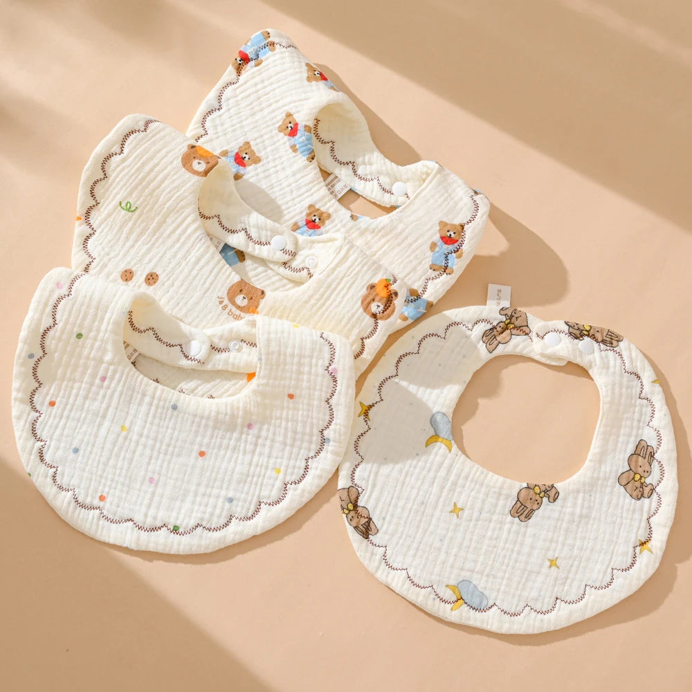 Reversible Cotton Baby Bib - HYPERMALL