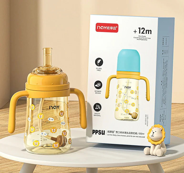 PPSU Anti-Colic Baby Bottle with Straw - HYPERMALL