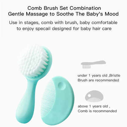 2-in-1 Infant Care Baby Comb & Brush Set - HYPERMALL