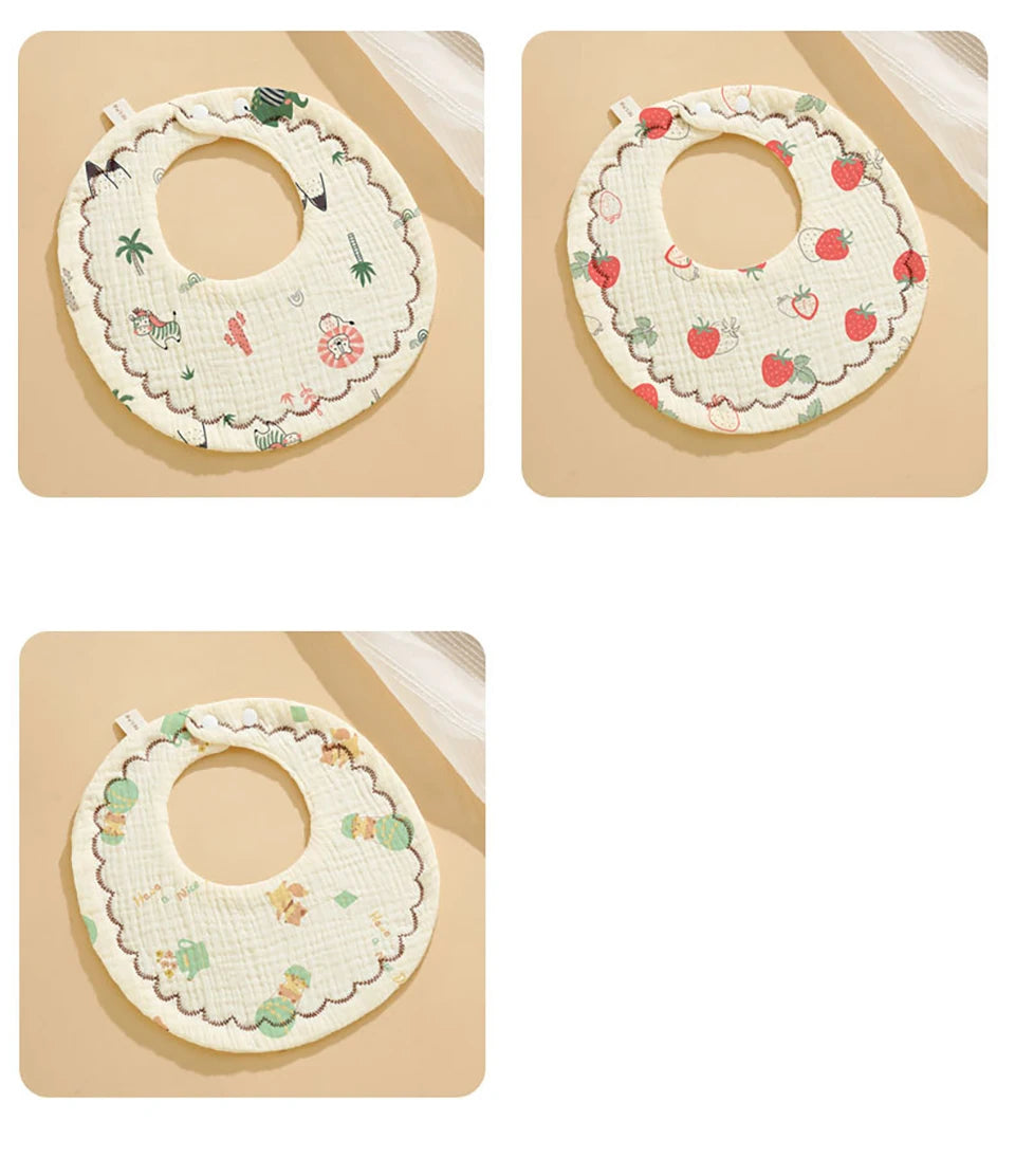 Reversible Cotton Baby Bib - HYPERMALL