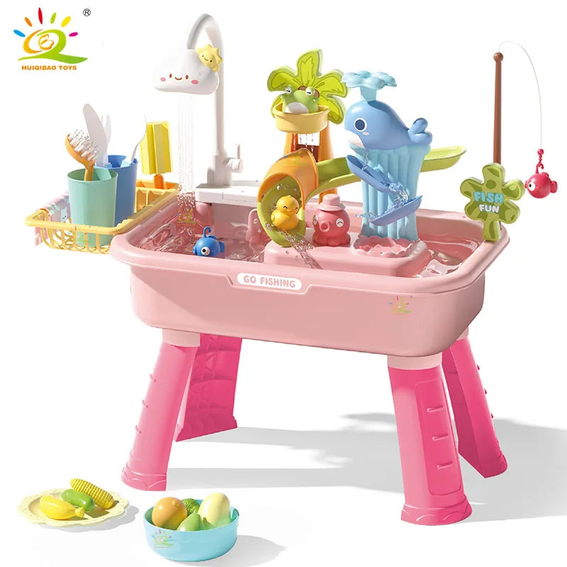 Kids Electric Kitchen Sink Playset - HYPERMALL