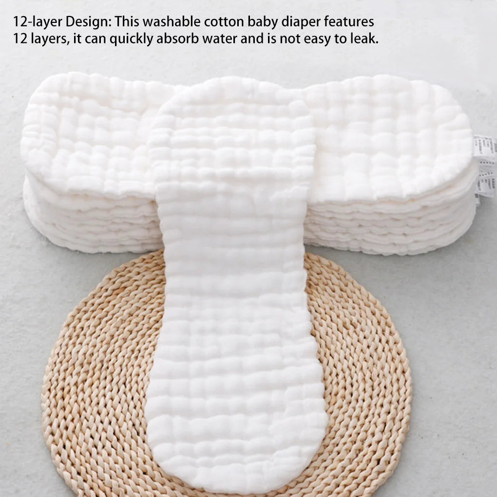 12-Layer Cotton Baby Diaper - HYPERMALL