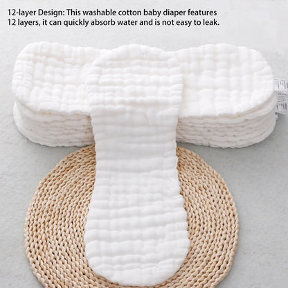 12-Layer Cotton Baby Diaper - HYPERMALL