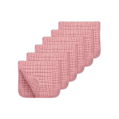 6-Piece Muslin Baby Burp Cloth Set - HYPERMALL