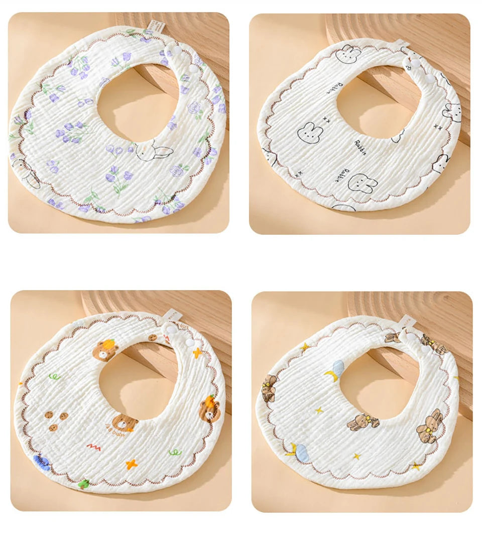 Reversible Cotton Baby Bib - HYPERMALL