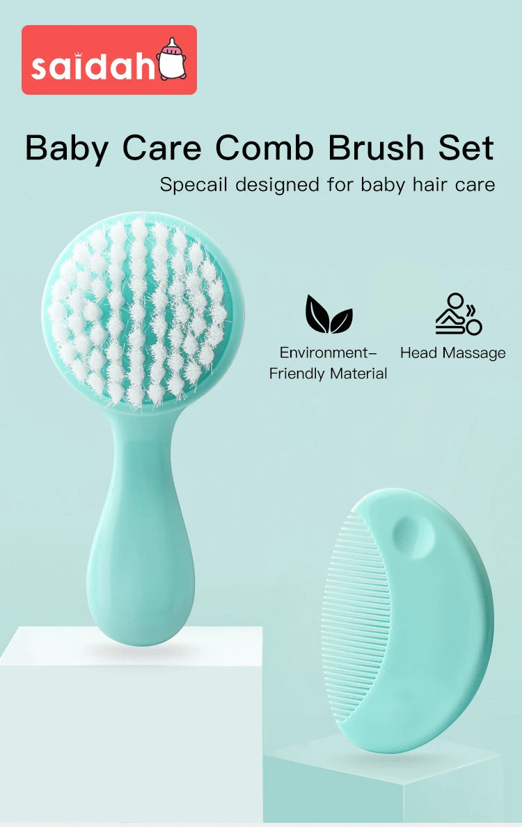 2-in-1 Infant Care Baby Comb & Brush Set - HYPERMALL