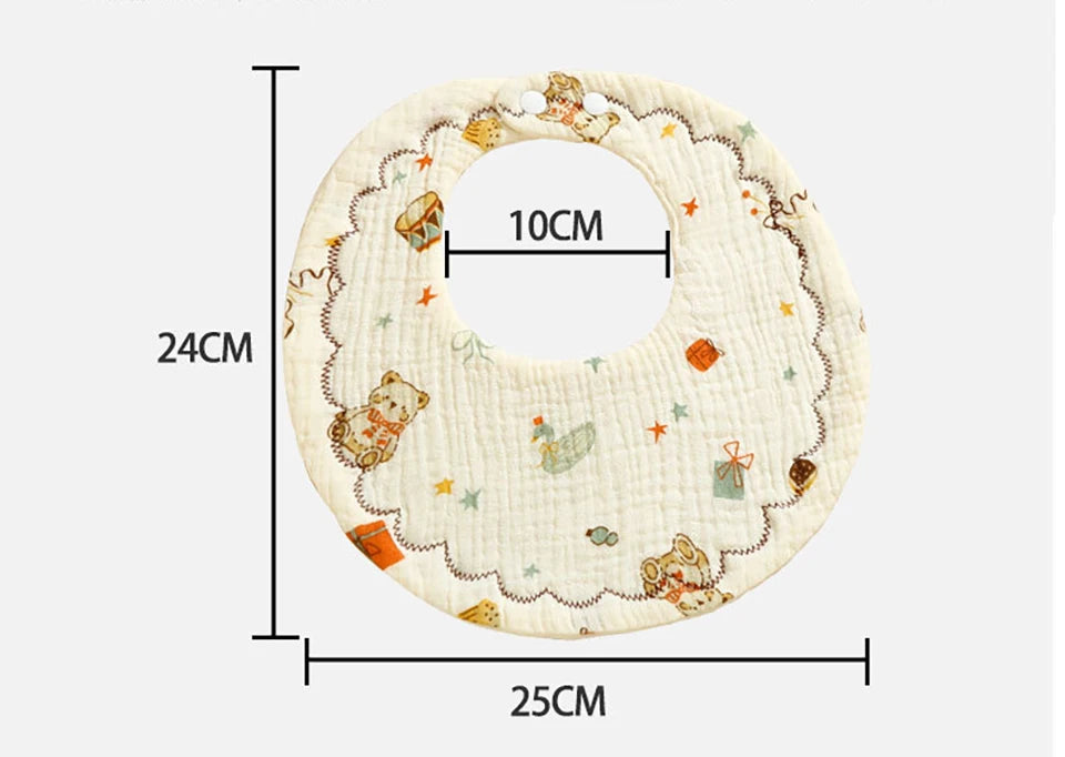 Reversible Cotton Baby Bib - HYPERMALL