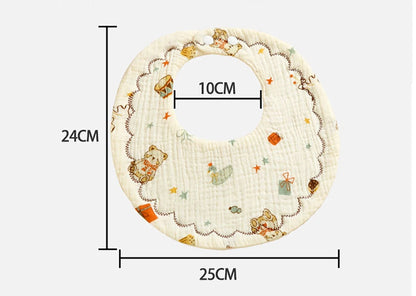 Reversible Cotton Baby Bib - HYPERMALL