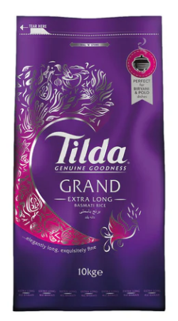 Tilda Grand Extra Long Basmati Rice 10 Kg