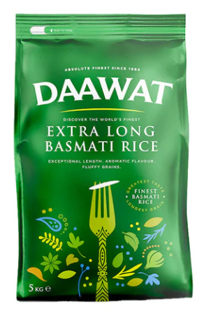 Daawat Extra Long Basmati Rice 5Kg
