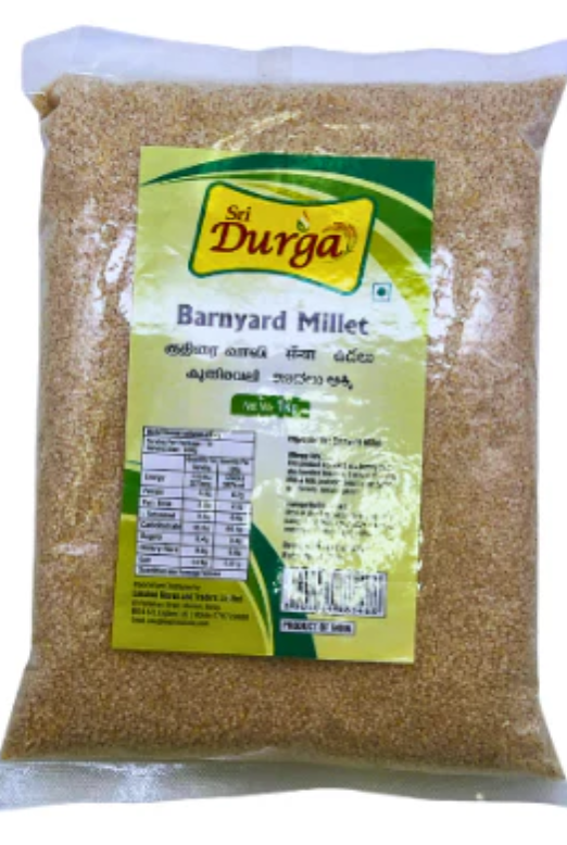 SRI DURGA POLISHED MILLET 1KG - KUTHIRAIVALI RICE (BARNYARD MILLET)