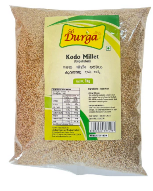 SRI DURGA UNPOLISHED MILLET 1KG - VARAGU (KODO MILLET)