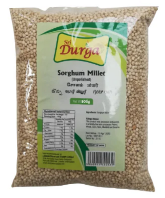 SRI DURGA UNPOLISHED MILLET 500G - CHOLAM (SORGHUM)