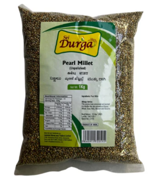 SRI DURGA UNPOLISHED MILLET 500G - KAMBU (PEARL MILLET)