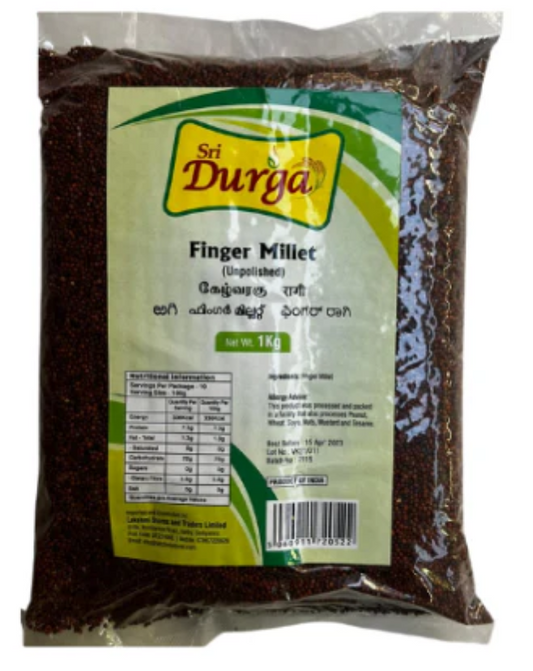 SRI DURGA UNPOLISHED MILLET 1KG - RAGI (FINGER MILLET)