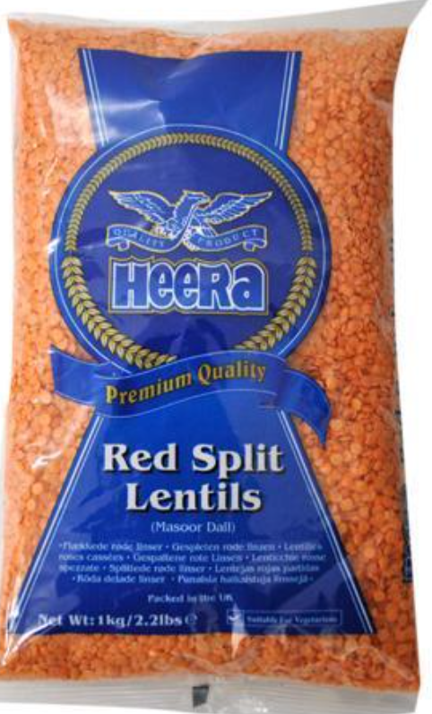 HEERA Red Split Lentils (Masoor Dal) – 2kg