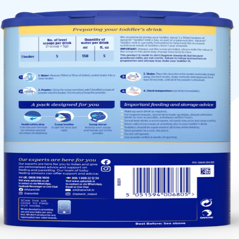 Aptamil Toddler Milk – 800g Stage 3  x 3 cans for 1-2 years - HYPERMALL