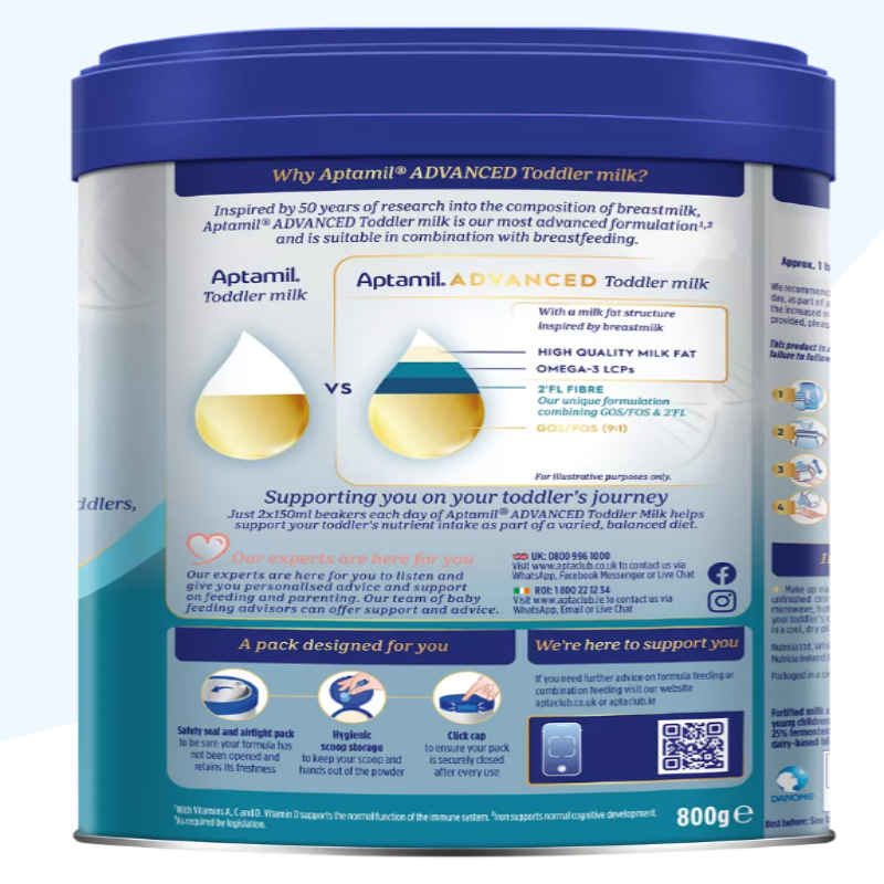 Aptamil Advanced Toddler Milk – 800g x 3 cans - HYPERMALL