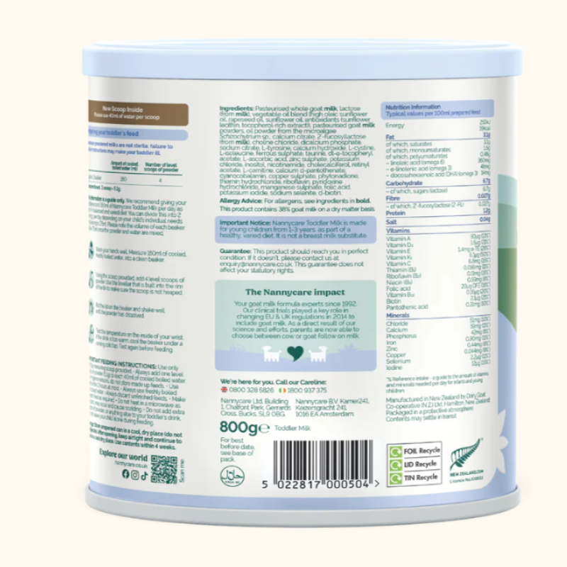 Nannycare Stage 3 Goat Milk Baby Formula-800g - HYPERMALL