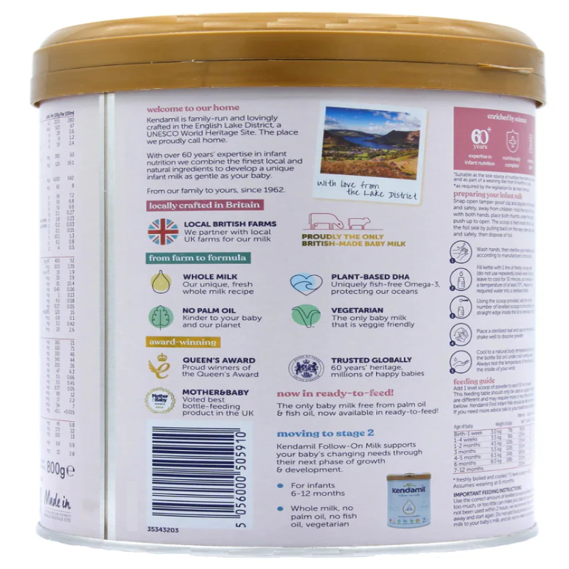 Kendamil Classic Cow Milk Baby Formula Stage 1 • 800gr - HYPERMALL