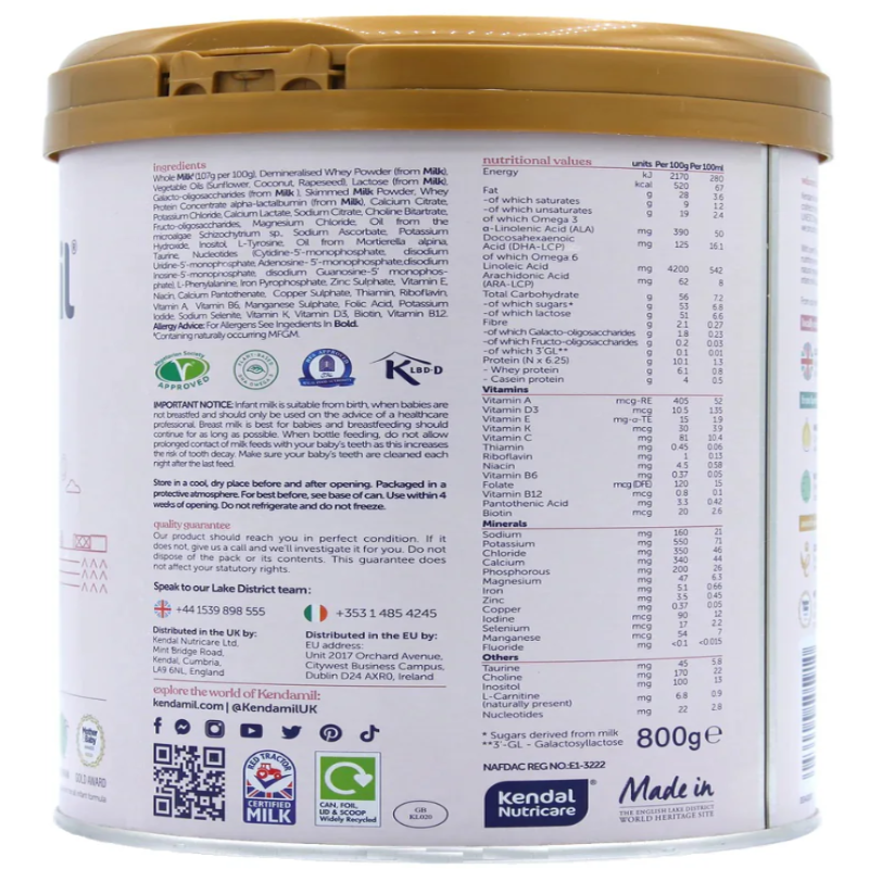 Kendamil Classic Cow Milk Baby Formula Stage 1 • 800gr - HYPERMALL