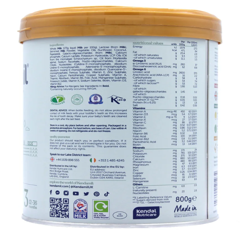 Kendamil Classic Cow Milk Baby Formula Stage 3 • 800gr - HYPERMALL