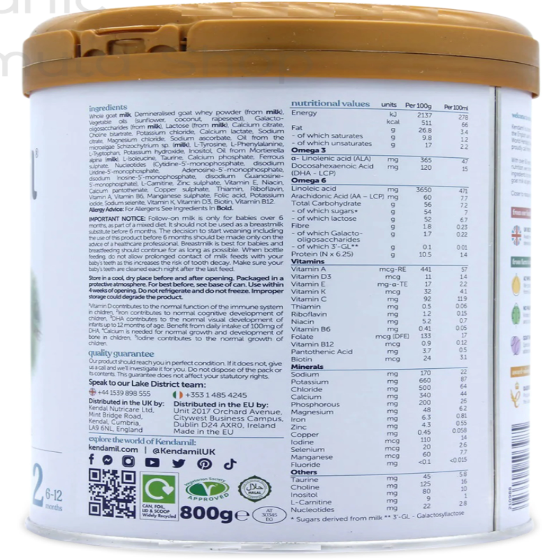 Kendamil Stage 2 Goat Milk Baby Formula• 800gr - HYPERMALL