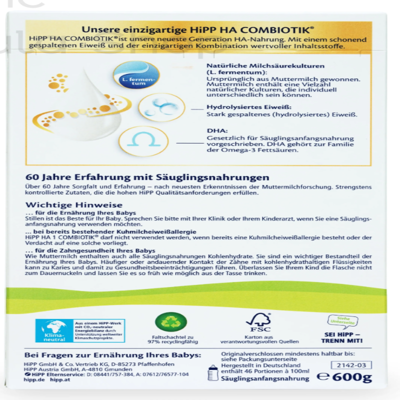 HiPP German Hypoallergenic Stage 1 Cow Milk Baby Formula • 600gr - HYPERMALL