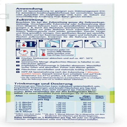 HiPP Anti-Reflux (AR) Cow Milk Baby Formula• 600gr - HYPERMALL