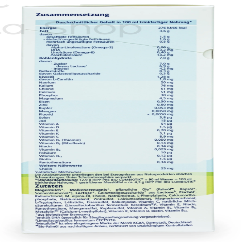 HiPP German Bio Combiotik Stage Pre Cow Milk Baby Formula• 600gr - HYPERMALL