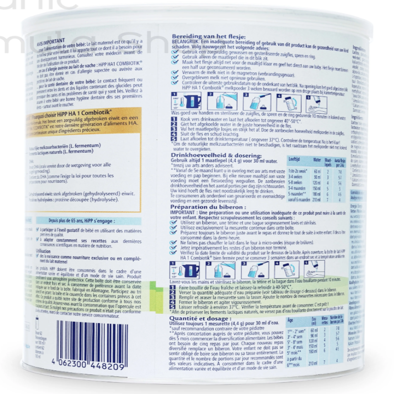 HiPP Hydrolyzed Dutch Formula - Stage 1 x 3 For Babies 0-6 Months • 800gr - HYPERMALL