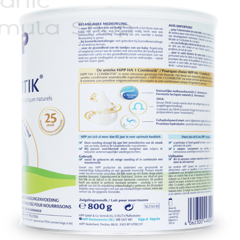 HiPP Hydrolyzed Dutch Formula - Stage 1 x 3 For Babies 0-6 Months • 800gr - HYPERMALL