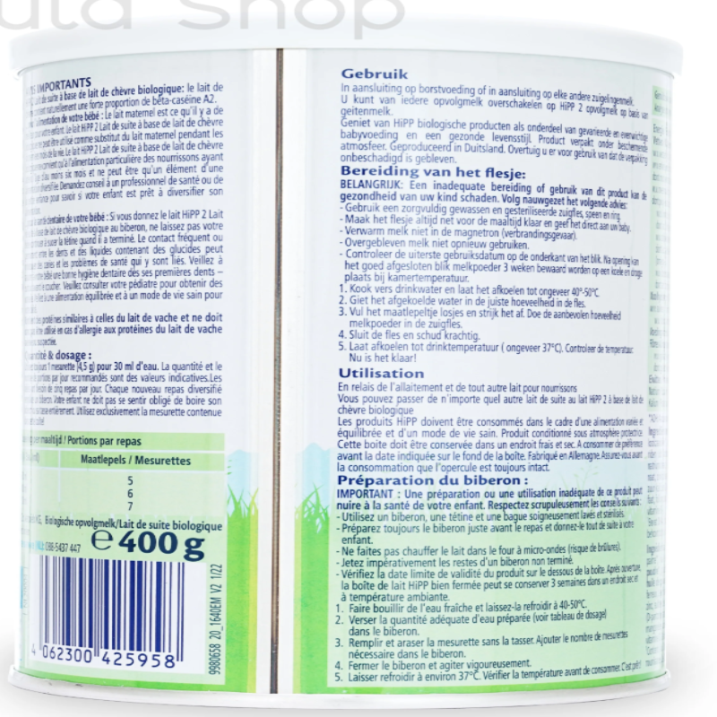 HiPP Dutch Stage 2 Goat Milk Baby Formula • 400gr - HYPERMALL