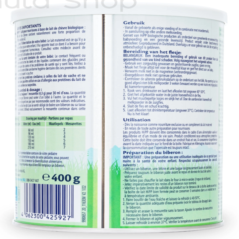 HiPP Dutch Goat Formula – Stage 1 (0–6 Months) • 400gr - HYPERMALL