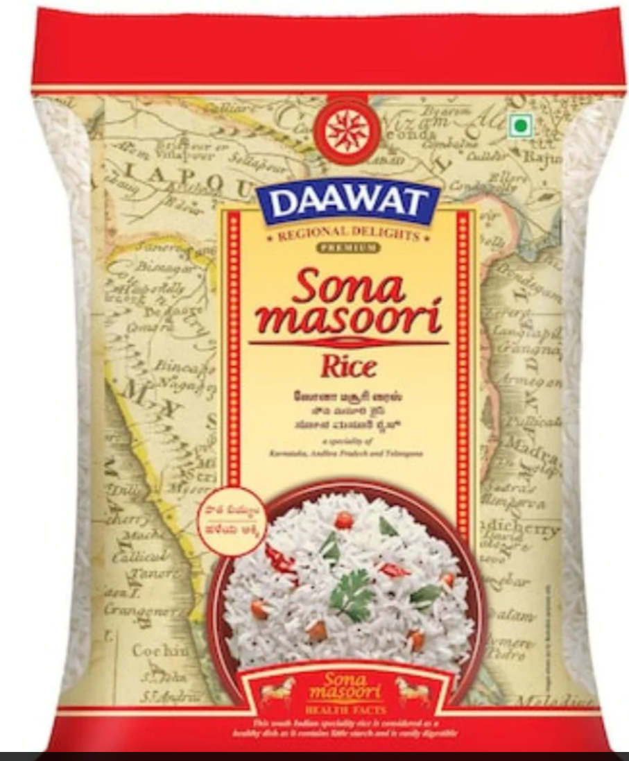 Daawat Sona Masoori Rice 10Kg - HYPERMALL